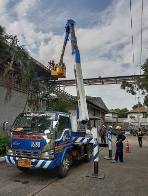 รถกระเช้ารับจ้าง นนทบุรี - รถกระเช้าให้เช่า นนทบุรี - ประจักษ์ เครน